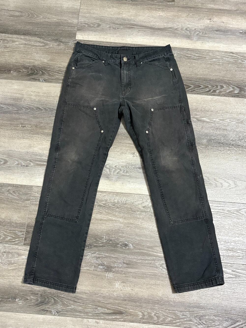 No Boundaries Black Double Knees Workwear Pants Streetwear Y2K - Men’s 34x30
